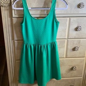 Green mini dress